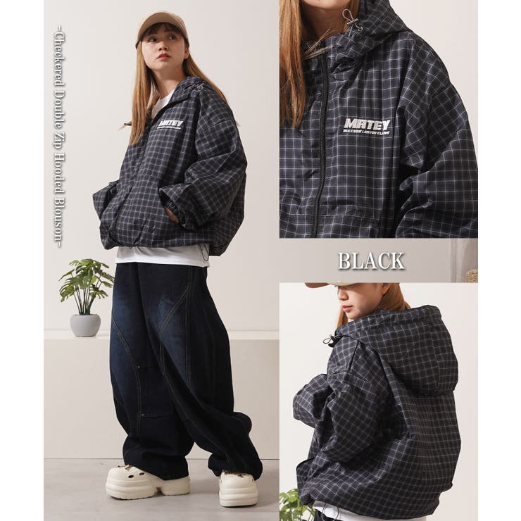 チェック柄 フードブルゾン メンズ[品番：OCGW0004365]｜ONE 4 PREMIUM