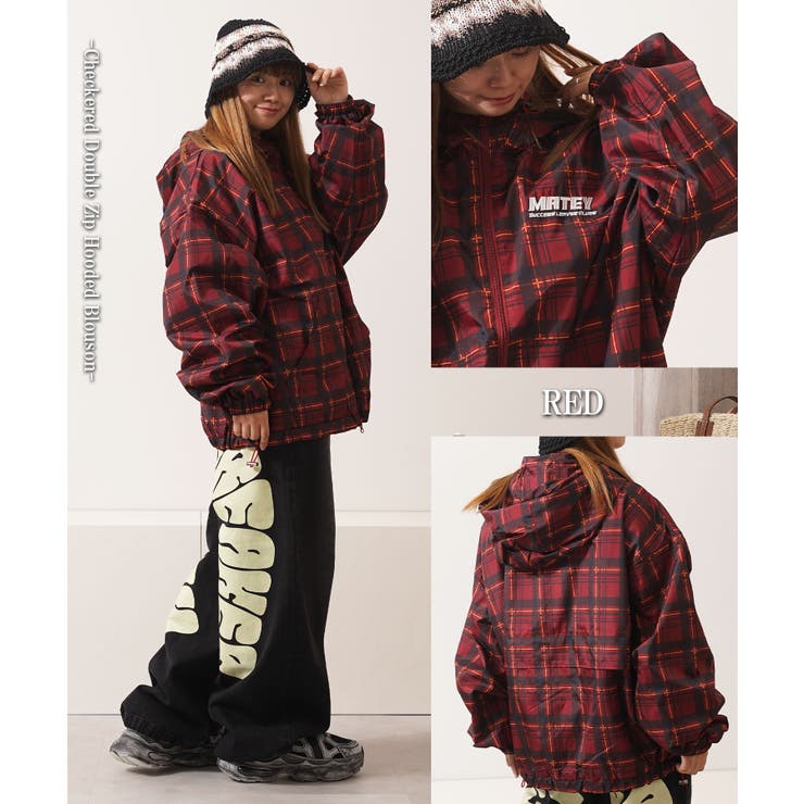 チェック柄 フードブルゾン メンズ[品番：OCGW0004365]｜ONE 4 PREMIUM