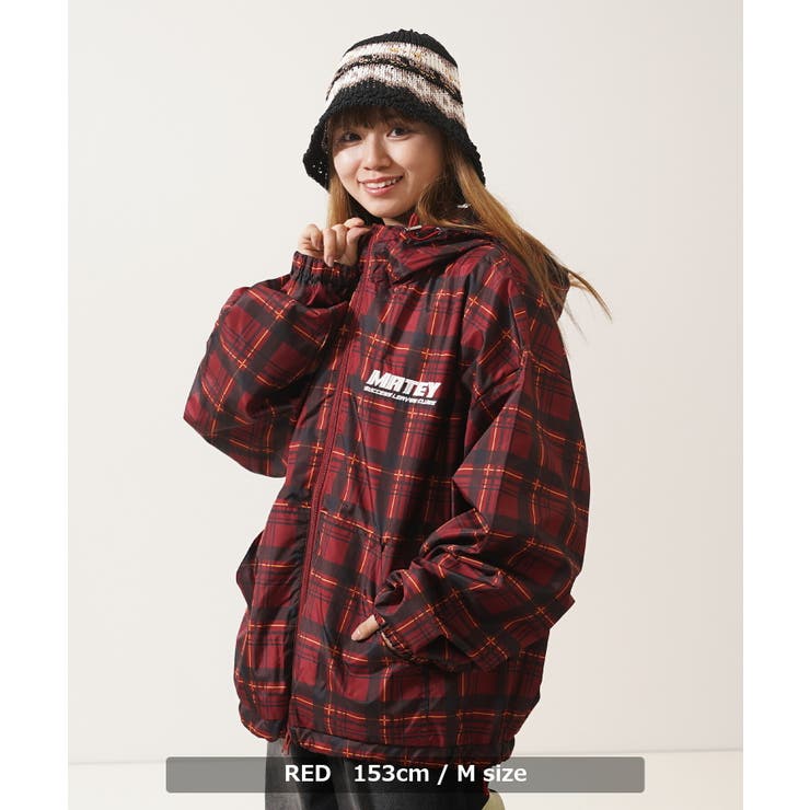 チェック柄 フードブルゾン レディース[品番：OCGW0004357]｜ONE 4