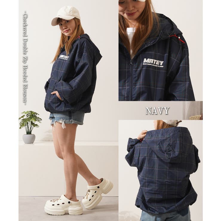 チェック柄 フードブルゾン メンズ[品番：OCGW0004365]｜ONE 4 PREMIUM