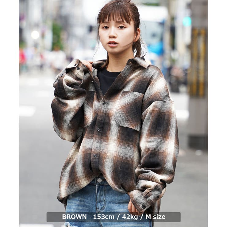 チェックシャツ メンズ オーバーシャツ[品番：OCGW0003314]｜ONE