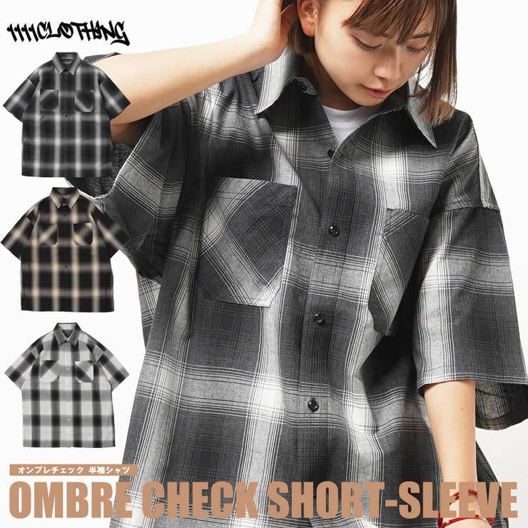 ◇オンブレチェック 半袖シャツ◇ チェックシャツ[品番：OCGW0003587]｜ONE 4 PREMIUM（ワンフォープレミアム  ）のレディースファッション通販｜SHOPLIST（ショップリスト）