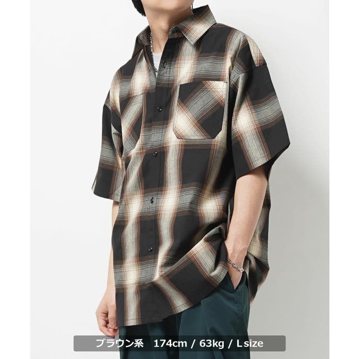 有名なブランド ◇オンブレチェック チェックシャツ[品番 半袖シャツ◇ トップス