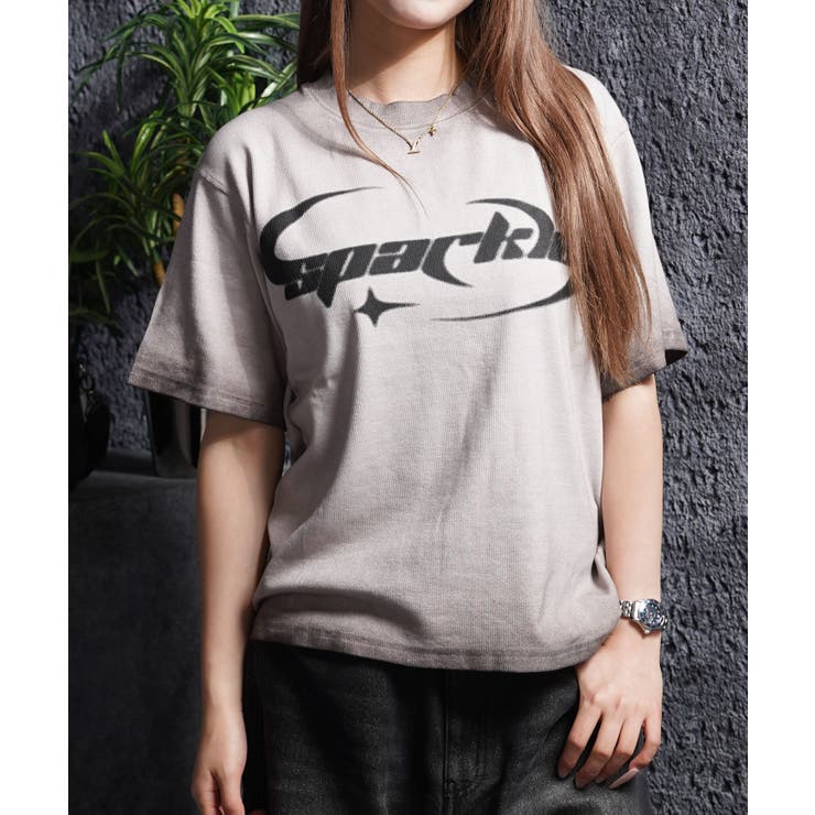 WHITE | スプレー加工 テレコ Tシャツ | ONE 4 PREMIUM