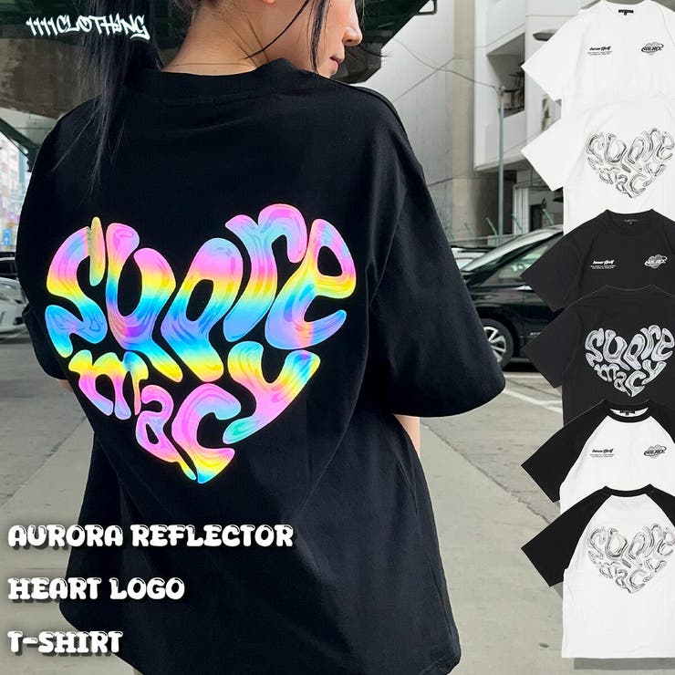◆オーロラリフレクター ハートロゴ Tシャツ◆ | ONE 4 PREMIUM | 詳細画像1 