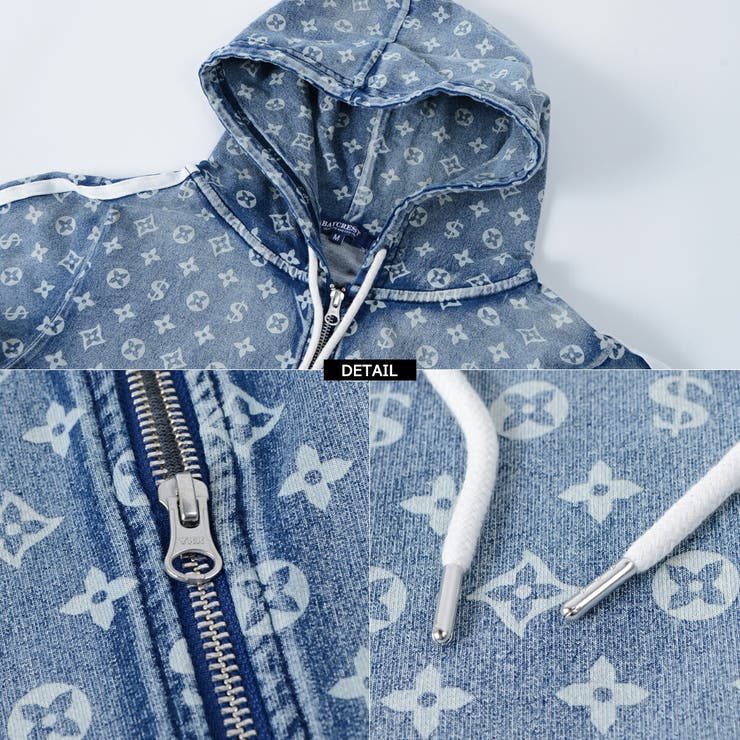 モノグラム柄 カットデニム Zipパーカー 品番 Ocgw One 4 Premium ワンフォープレミアム のレディースファッション通販 Shoplist ショップリスト