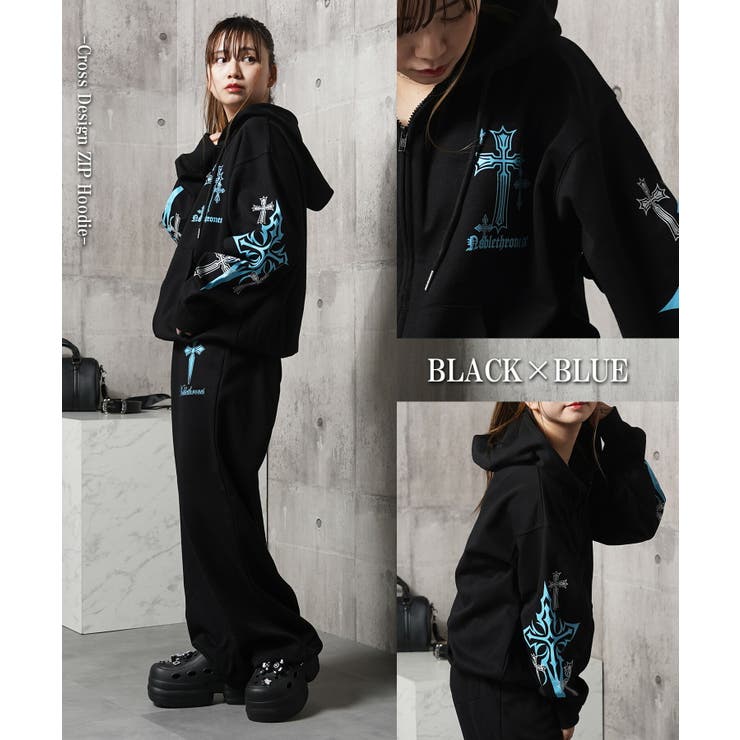 クロス ジップパーカー メンズ | ONE 4 PREMIUM | 詳細画像8 