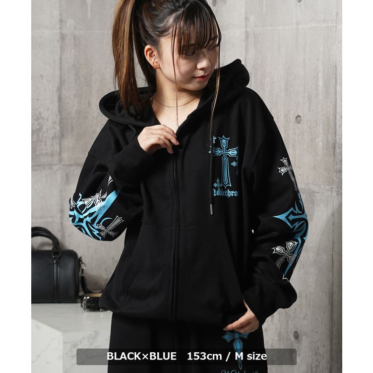 クロス ジップパーカー メンズ | ONE 4 PREMIUM | 詳細画像9 