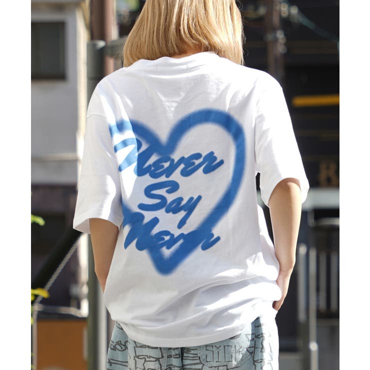 ◆スプレー風ハートロゴ プリントTシャツ◆ tシャツ