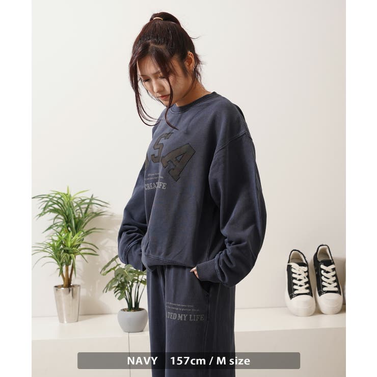 USAアップリケ ピグメント スウェット | ONE 4 PREMIUM | 詳細画像14 