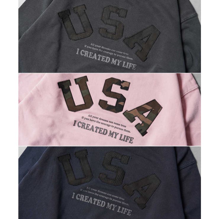 USAアップリケ ピグメント スウェット | ONE 4 PREMIUM | 詳細画像18 