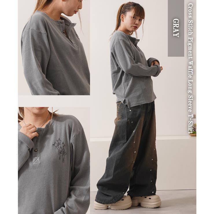 ヘンリーネック ワッフル ロンT | ONE 4 PREMIUM | 詳細画像14 