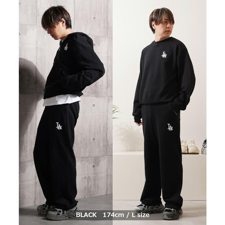 CTLS  サルエル　スウェット　黒　ウエストゴム　刺繍ロゴ　裾リブ　ペイズリー CTLS サルエル スウェット 黒 ウエストゴム 刺繍ロゴ 裾リブ