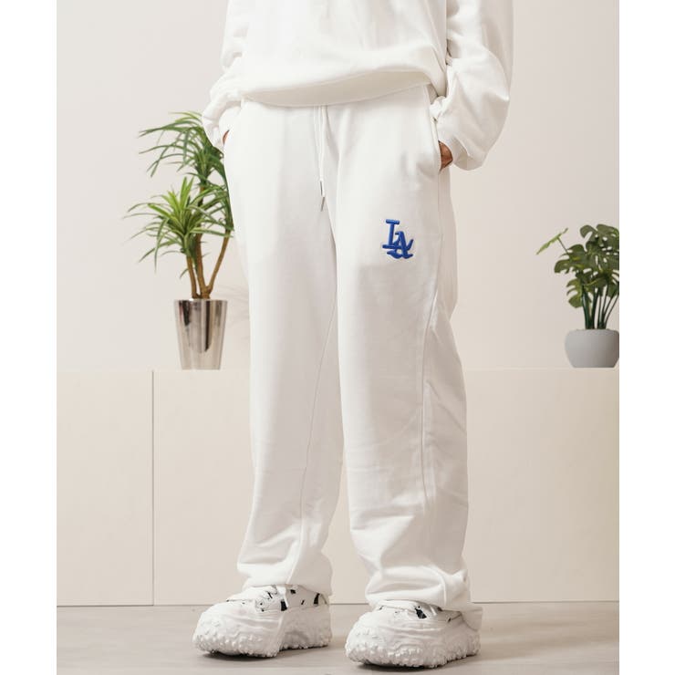 LA ロゴ刺繍 スウェットパンツ[品番：OCGW0002551]｜ONE 4