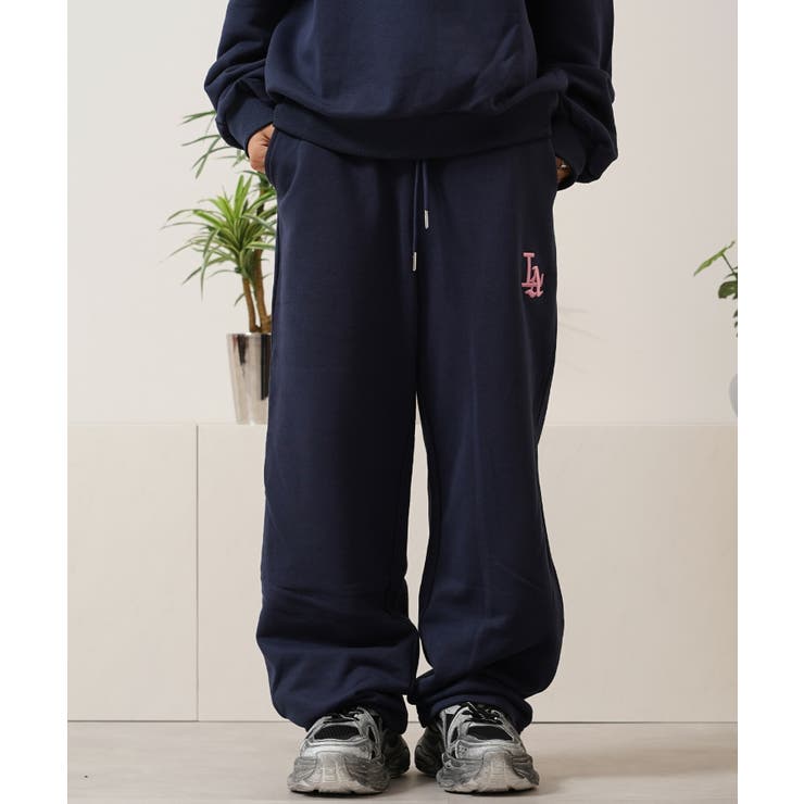 LA ロゴ刺繍 スウェットパンツ[品番：OCGW0002551]｜ONE 4