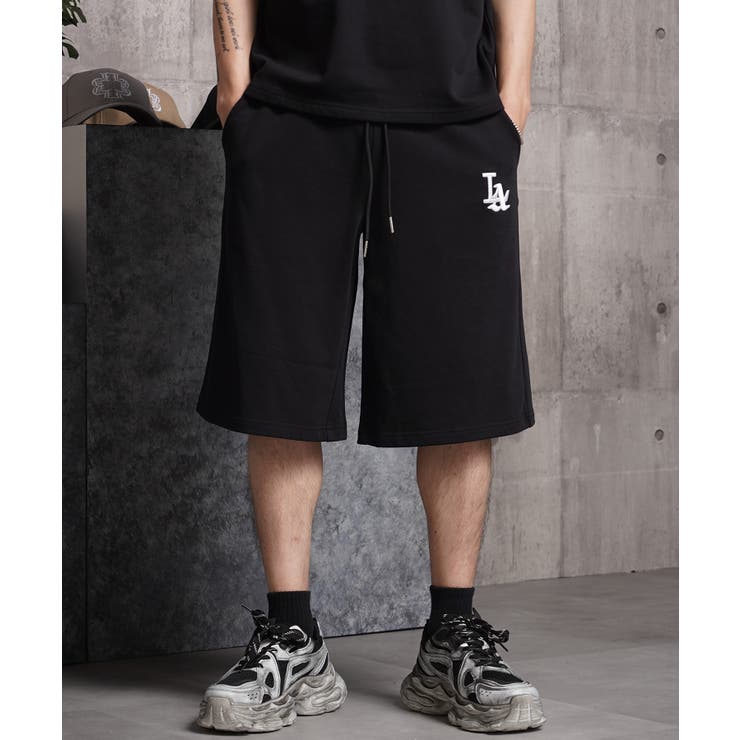 BLACK | LA ロゴ 刺繍 | ONE 4 PREMIUM