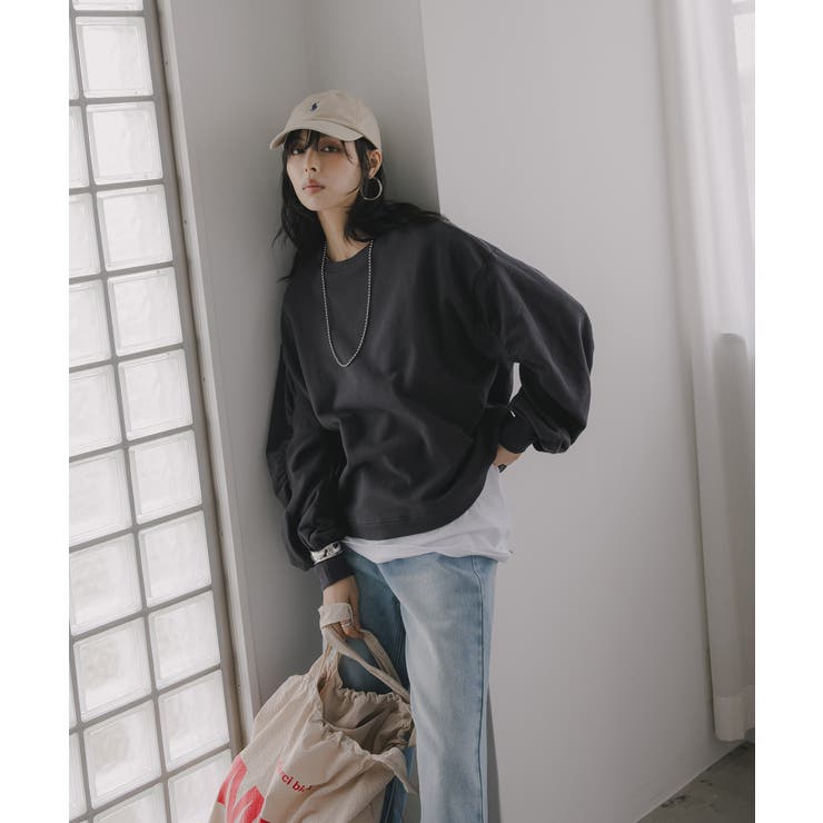 ギャザースリーブ オーバーサイズ スウェット	 | 210nouve | 詳細画像10 