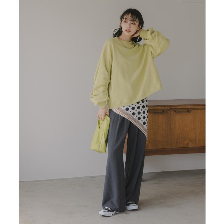 ギャザースリーブ オーバーサイズ スウェット	 | 210nouve | 詳細画像17 