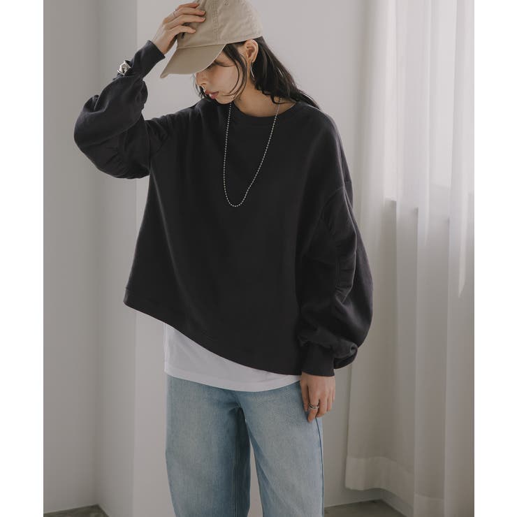 ギャザースリーブ オーバーサイズ スウェット	 | 210nouve | 詳細画像8 