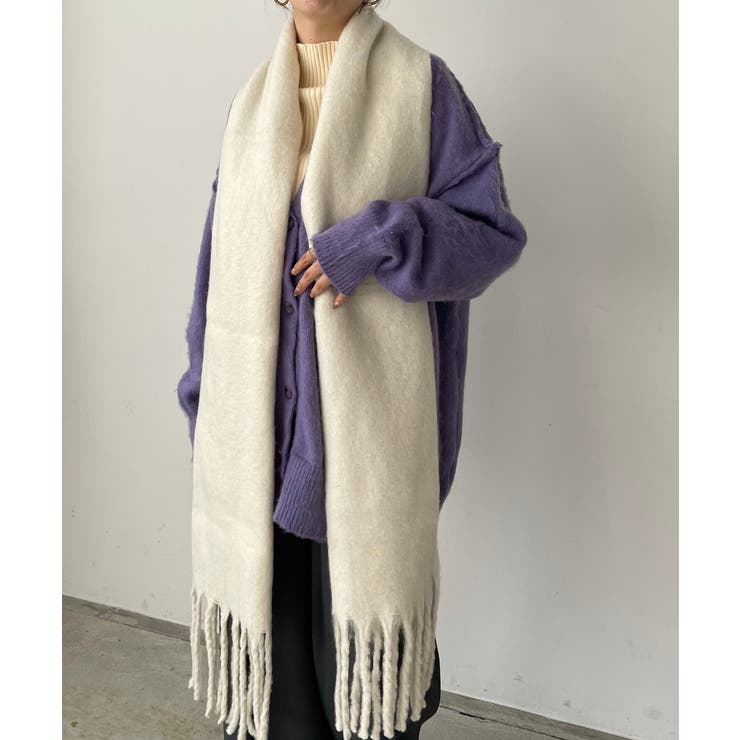 ボリュームフリンジマフラー[品番：KTKW0010358]｜210nouve（トゥー