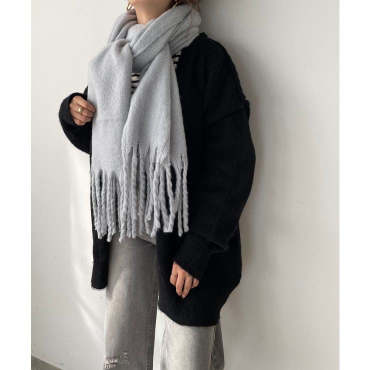 ボリュームフリンジマフラー[品番：KTKW0010358]｜210nouve（トゥー