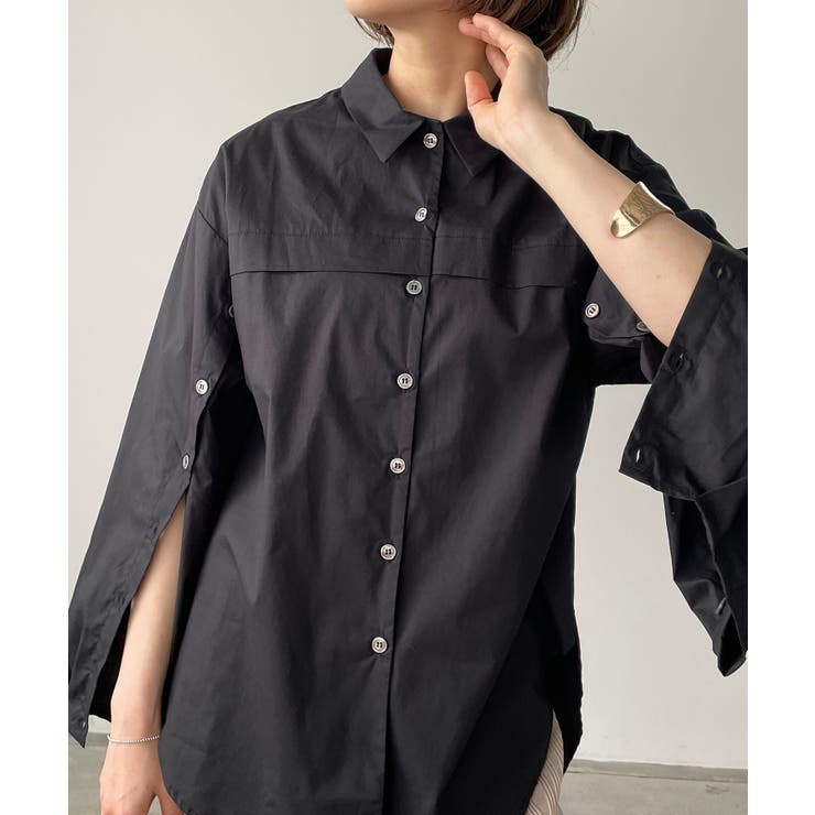 オープンスリーブブラウス