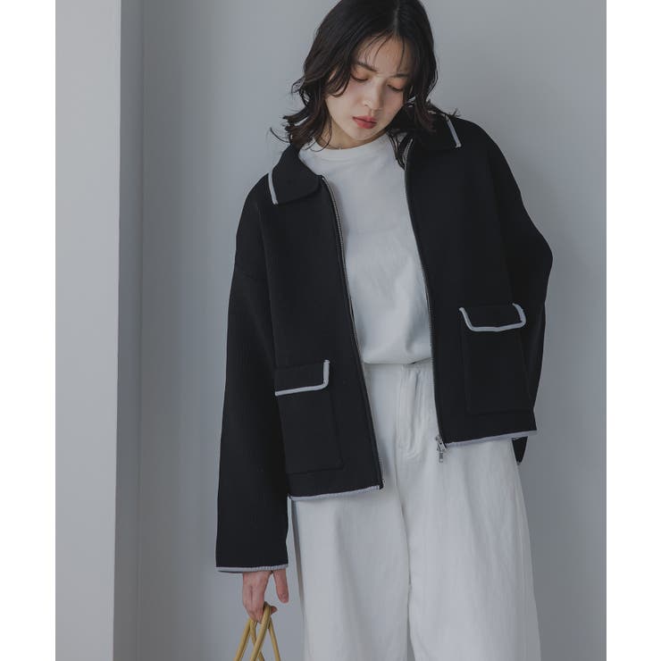 配色使いジップニットカーディガン | 210nouve | 詳細画像19 