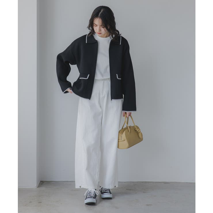 配色使いジップニットカーディガン | 210nouve | 詳細画像22 