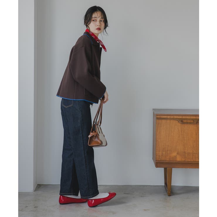 配色使いジップニットカーディガン | 210nouve | 詳細画像9 