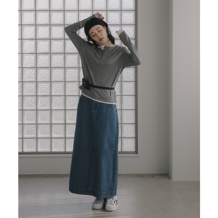 ボーダーレイヤードヘンリーネックPO | 210nouve | 詳細画像11 