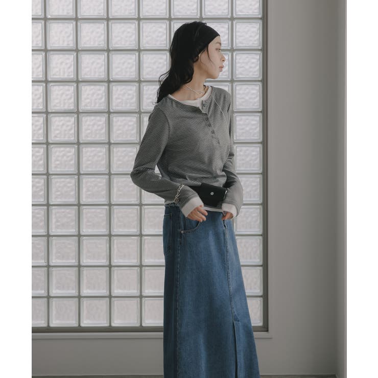 ボーダーレイヤードヘンリーネックPO | 210nouve | 詳細画像12 