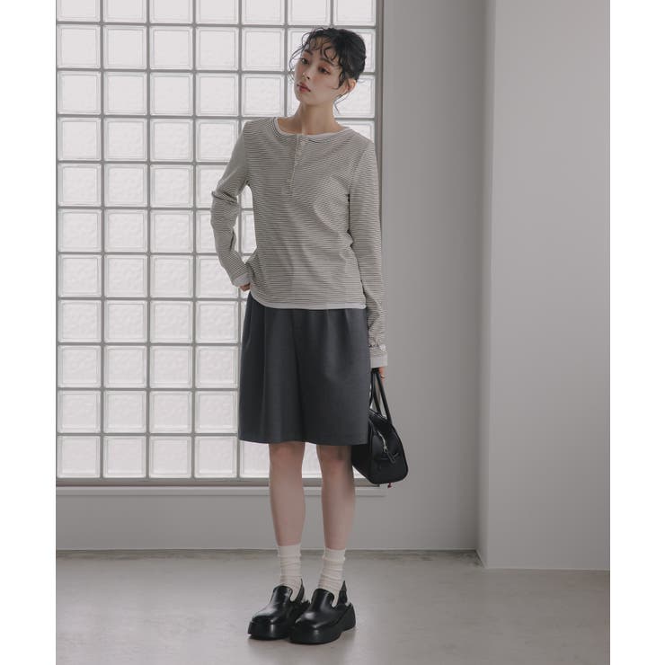 ボーダーレイヤードヘンリーネックPO | 210nouve | 詳細画像8 