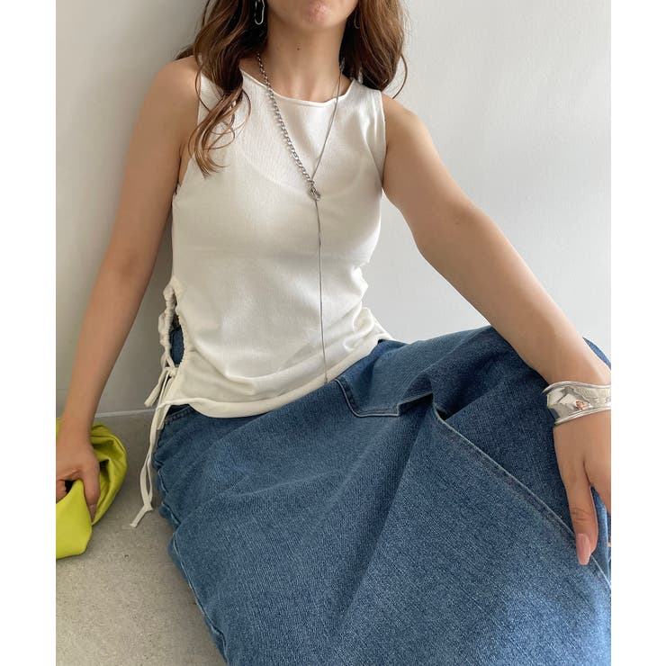 レーヨンブレンドサイドスピンドルニットタンクトップ | 210nouve | 詳細画像10 