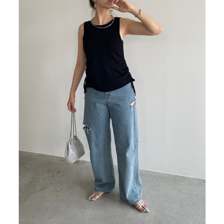 レーヨンブレンドサイドスピンドルニットタンクトップ | 210nouve | 詳細画像16 