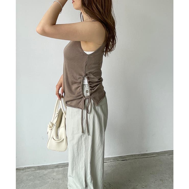 レーヨンブレンドサイドスピンドルニットタンクトップ | 210nouve | 詳細画像6 