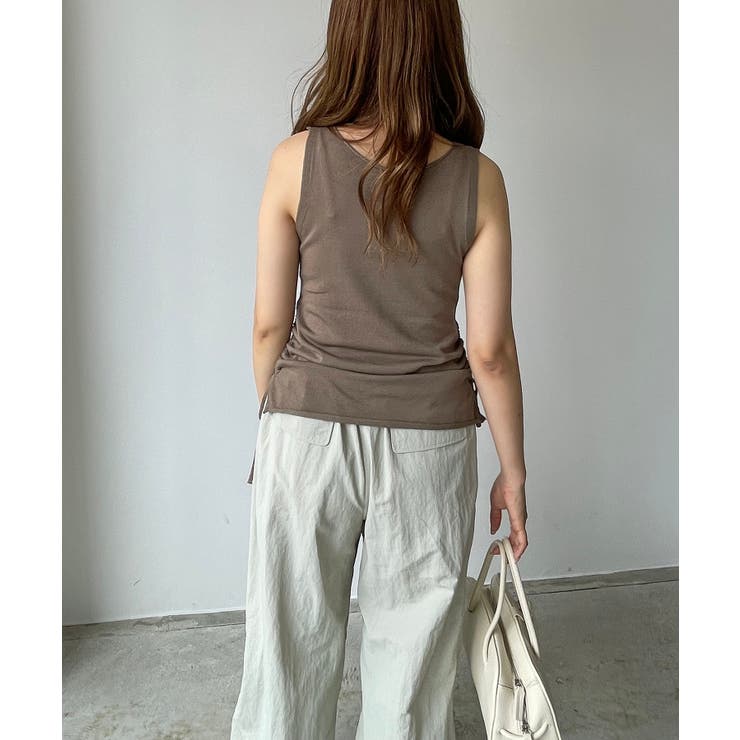 レーヨンブレンドサイドスピンドルニットタンクトップ | 210nouve | 詳細画像7 