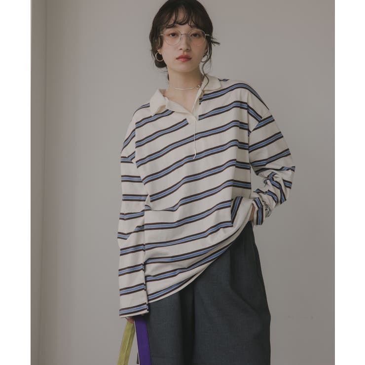 ライトブルー | ヘンリポロ襟Tシャツ | 210nouve