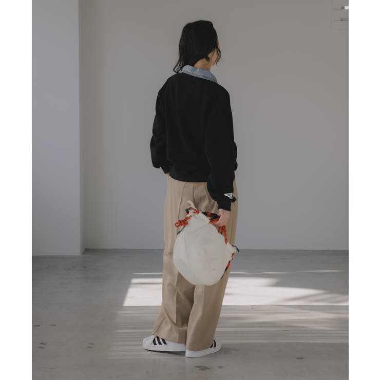 デニム シャツ ドッキング ロゴ スウェット / プルオーバー | 210nouve | 詳細画像6 