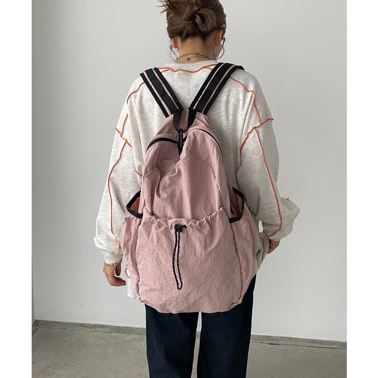 【Rest&Recreation】★人気★ストリングバックパック 210NOUVE】ドローストリングナイロンバックパック[品番