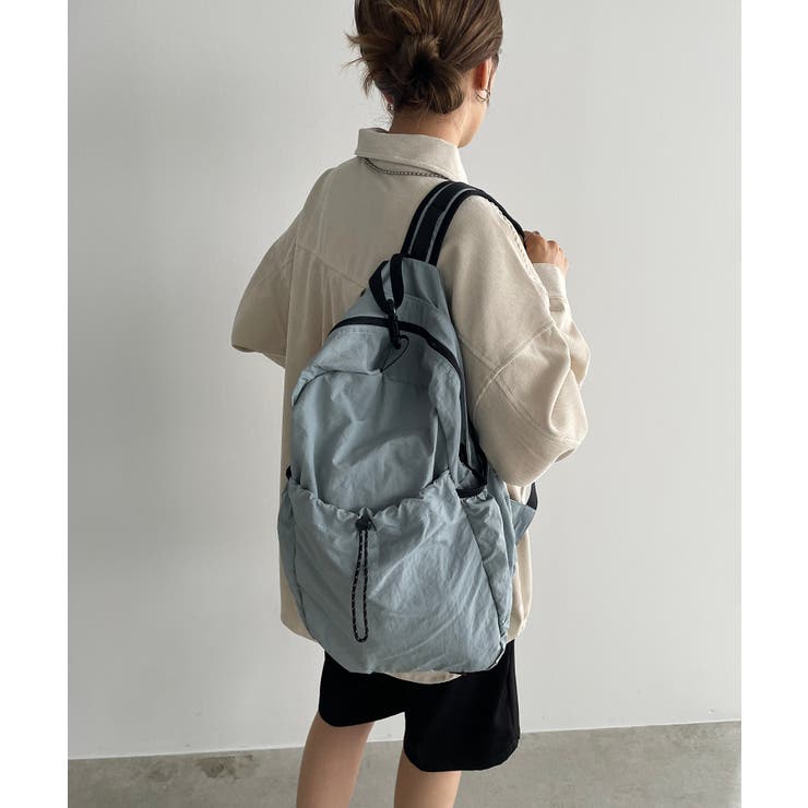 ブルー | 【210NOUVE】ドローストリングナイロンバックパック | 210nouve