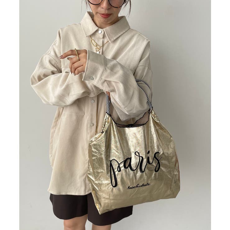 ゴールド | デザイン刺繍マーケットバッグ | 210nouve