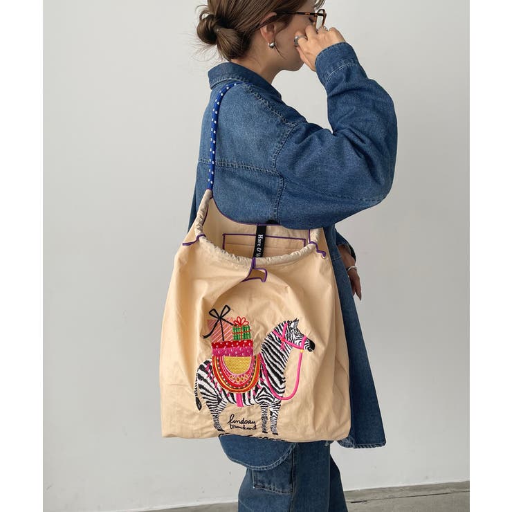 ゼブラ | デザイン刺繍マーケットバッグ | 210nouve