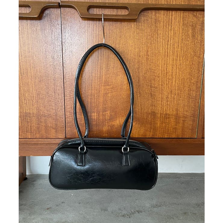 グレー スエード ボストンバッグ　kudu革ボストンバッグ　シンプル　秋冬バッグ ワイドボストンバッグ[品番：KTKW0010484]｜210nouve（トゥー