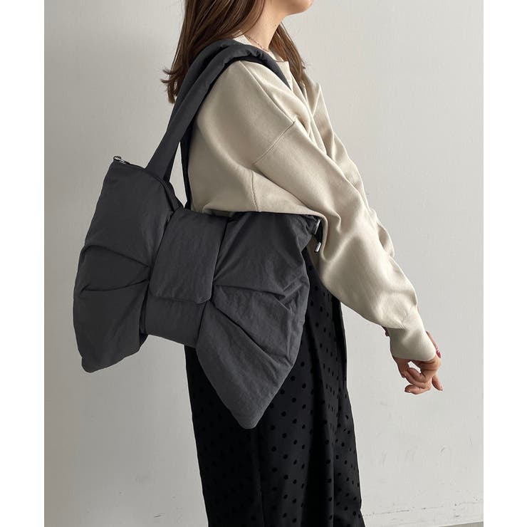 グレー | 2WAYナイロンリボントートバッグ | 210nouve