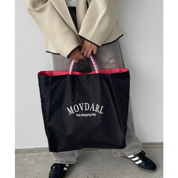 ブラック | 【リバーシブル】ビッグロゴトートバッグ | 210nouve