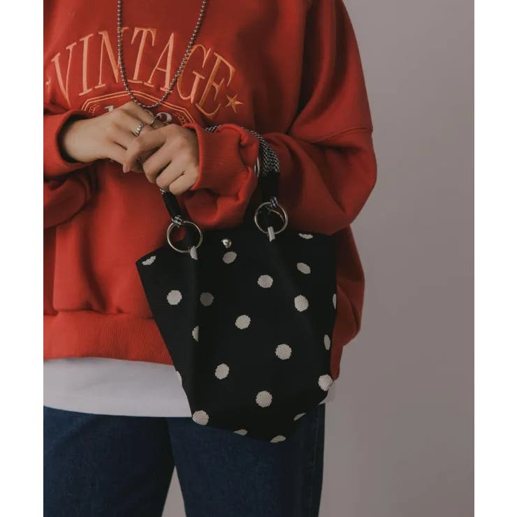 【新色レオパードシリーズを追加！】コードストラップ 柄 ニット ハンドバッグ | 210nouve | 詳細画像12 