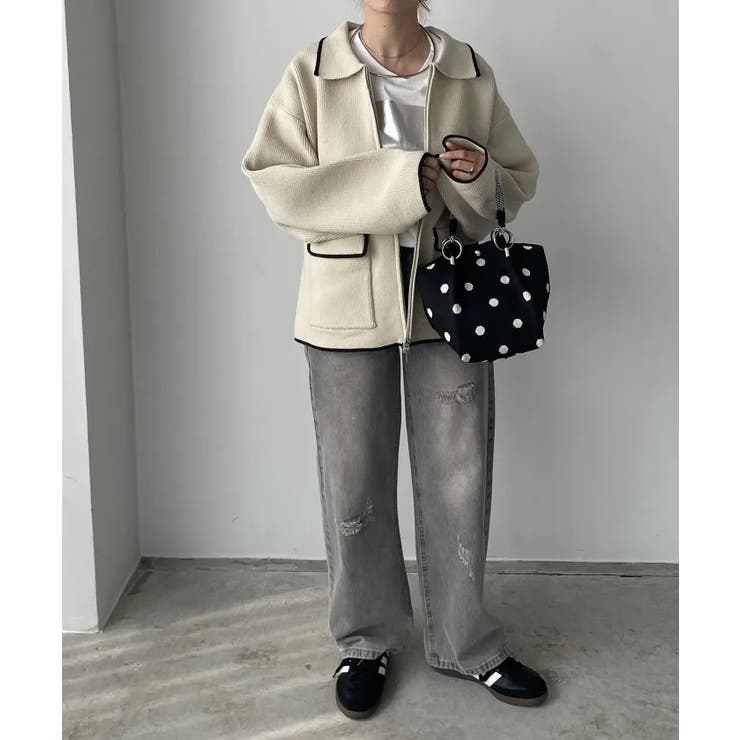 【新色レオパードシリーズを追加！】コードストラップ 柄 ニット ハンドバッグ | 210nouve | 詳細画像14 