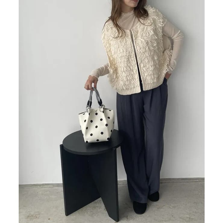 【新色レオパードシリーズを追加！】コードストラップ 柄 ニット ハンドバッグ | 210nouve | 詳細画像16 