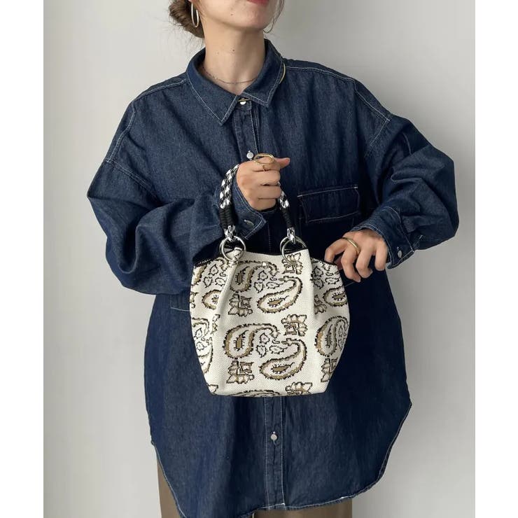 【新色レオパードシリーズを追加！】コードストラップ 柄 ニット ハンドバッグ | 210nouve | 詳細画像21 