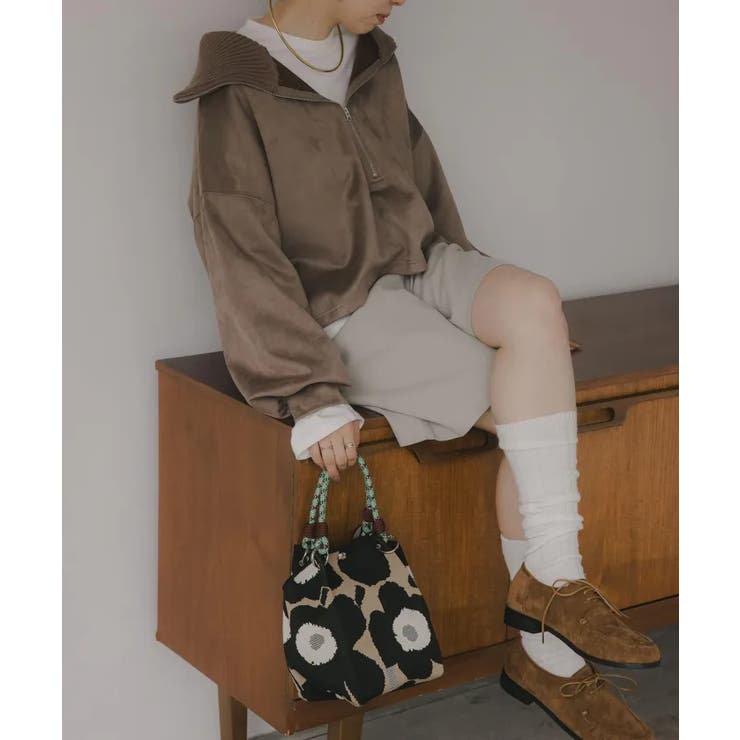 【新色レオパードシリーズを追加！】コードストラップ 柄 ニット ハンドバッグ | 210nouve | 詳細画像24 